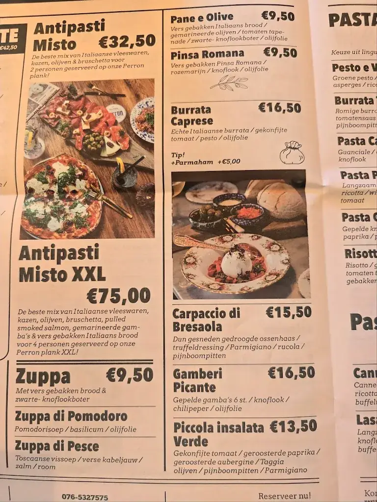 Menu_Trattoria Perron | Authentiek Italiaans genieten Breda_Breda_image_2