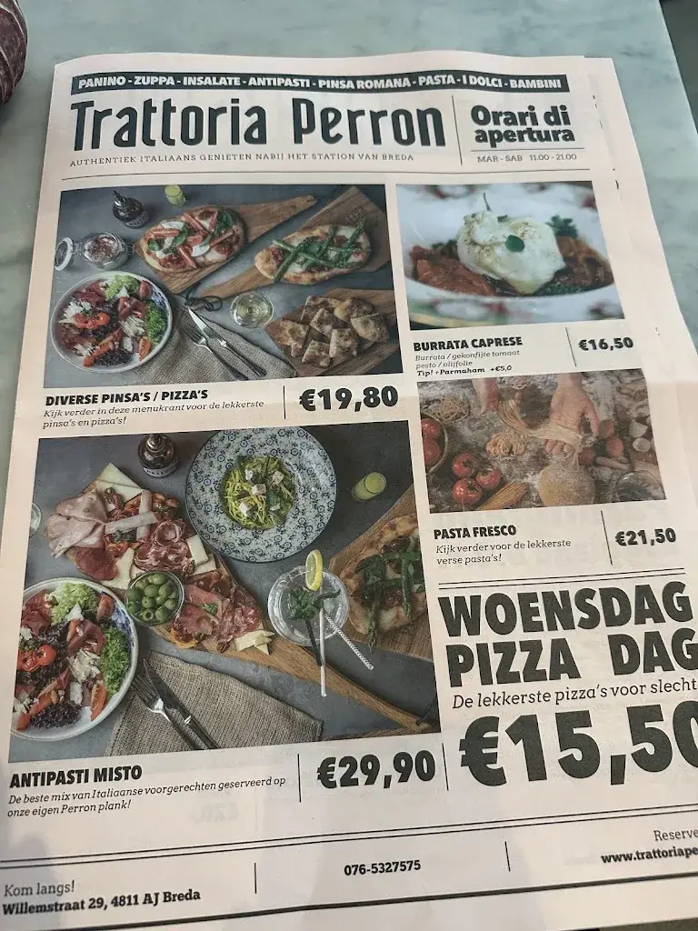 Menu_Trattoria Perron | Authentiek Italiaans genieten Breda_Breda_image_3