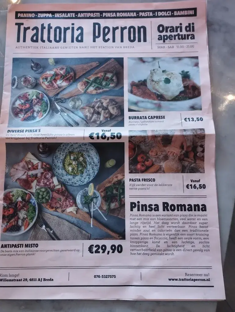 Menu_Trattoria Perron | Authentiek Italiaans genieten Breda_Breda_image_4