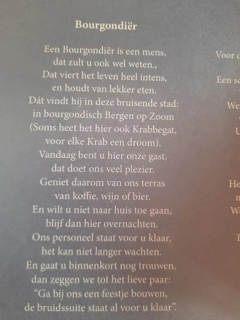 Menu_Grand Cafe Hotel Bourgondier_Zoom_imagen_1