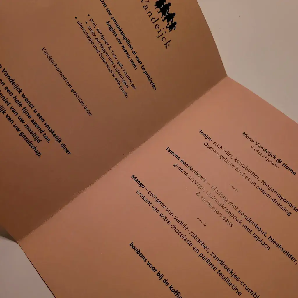 Menu_Restaurant Vandeijck_Riethoven_image_1