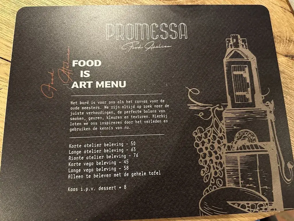 Menu_Restaurant Promessa - Gastronomisch food atelier_Eersel_image_2