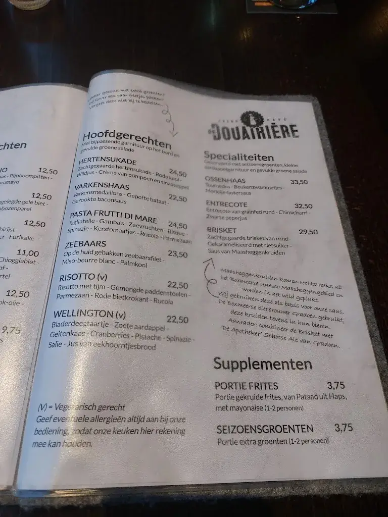 Menu_Grand Café De Douairière_Boxmeer_image_3