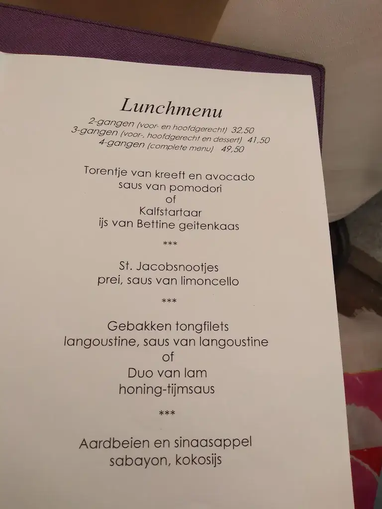 Menu_Restaurant Le Jardin_Rucphen_image_1