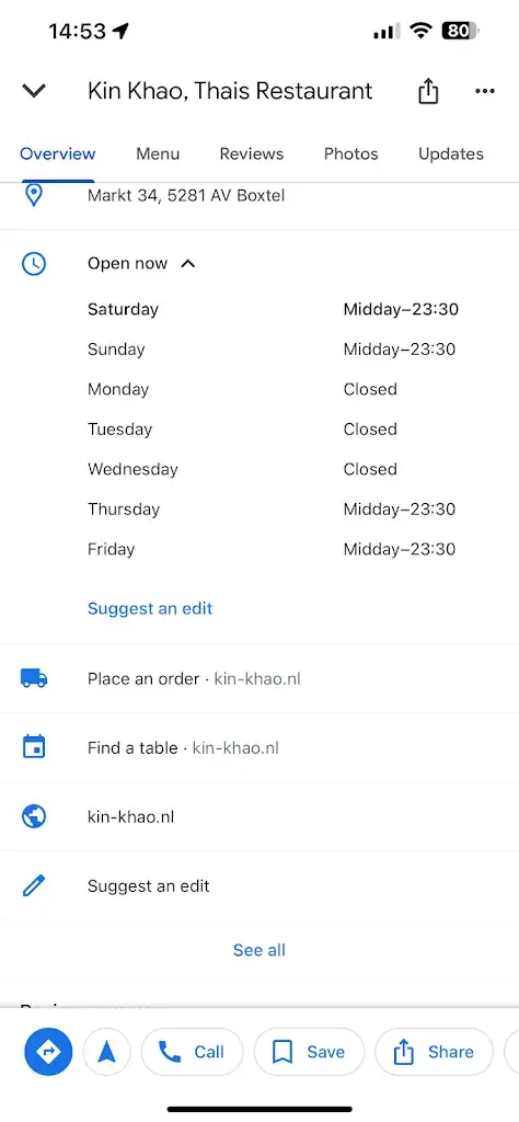 Ksenia Orehova_Kin Khao, Thais Restaurant_Boxtel_review