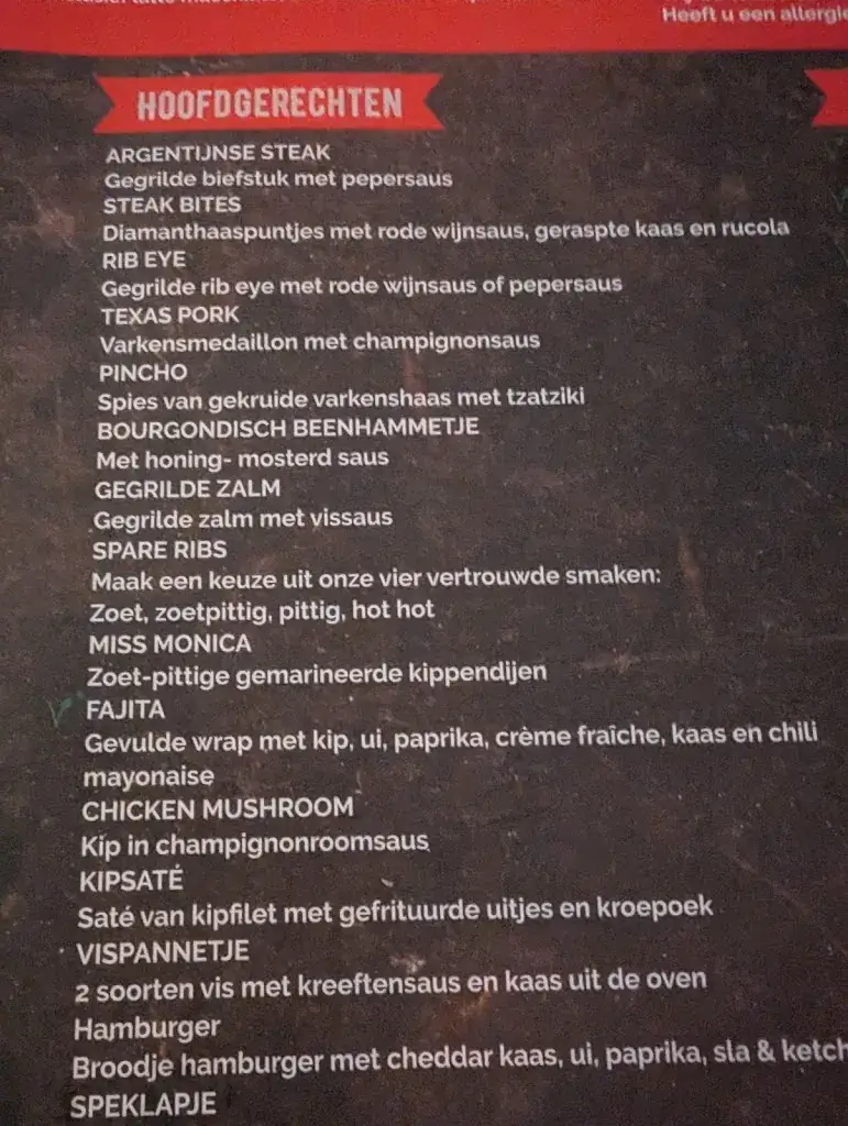 Menu_Texas Eet & Geniet Boxtel_Boxtel_image_1