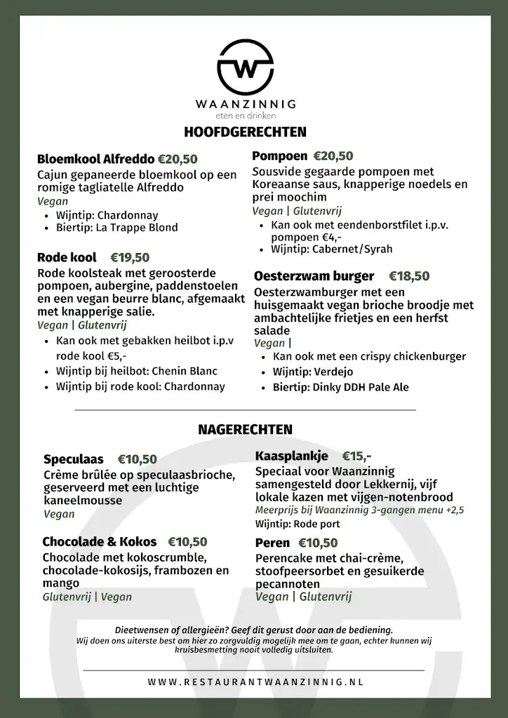 Menu_Restaurant Waanzinnig Tilburg_Tilburg_image_2