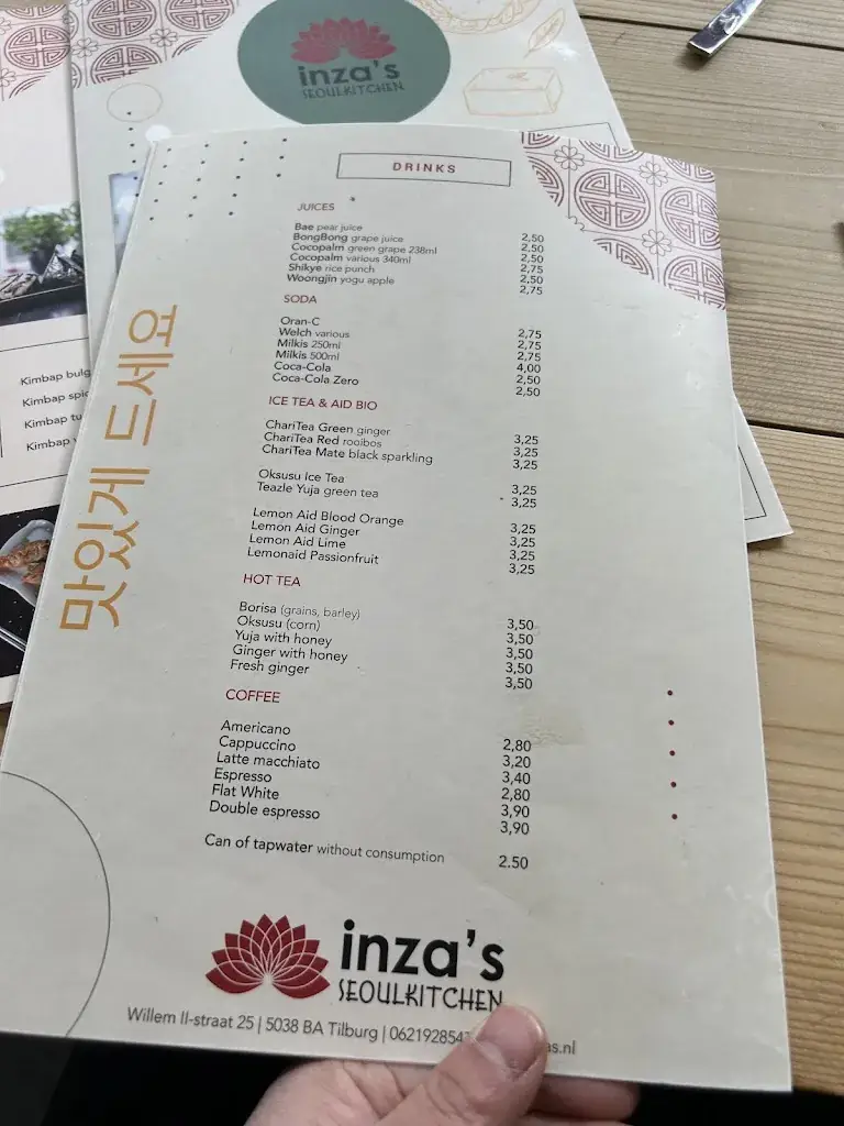 Menu_Inza's Seoulkitchen_Tilburg_image_3