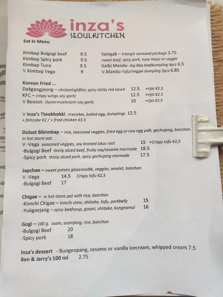 Menu_Inza's Seoulkitchen_Tilburg_image_4