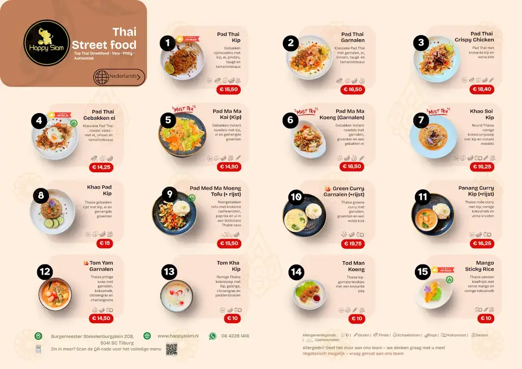 Menü_Happy Siam: Thai Streetfood_Tilburg_Bild_1