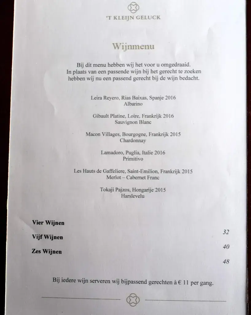 Menu_Restaurant 't Kleijn Geluck_Son_image_1