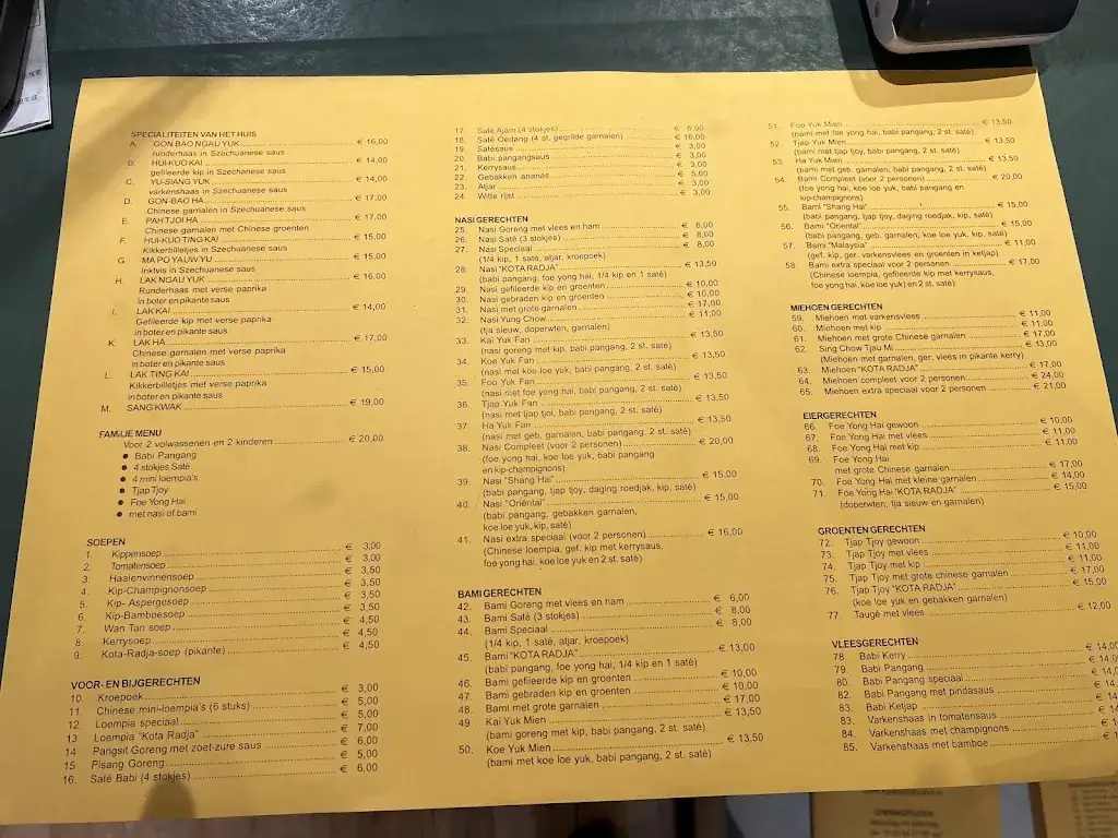 Menu_Chinees- Indisch Restaurant Kota Radja_Budel_image_1