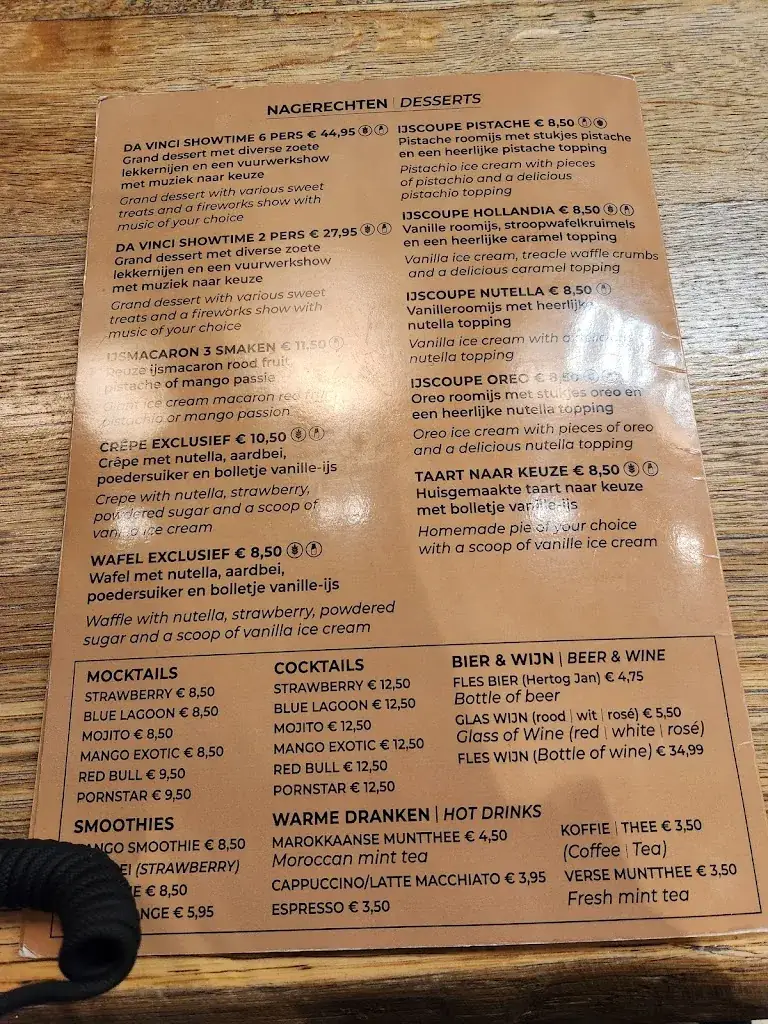 Menu_DaVinci Rotterdam_Rotterdam_immagine_1