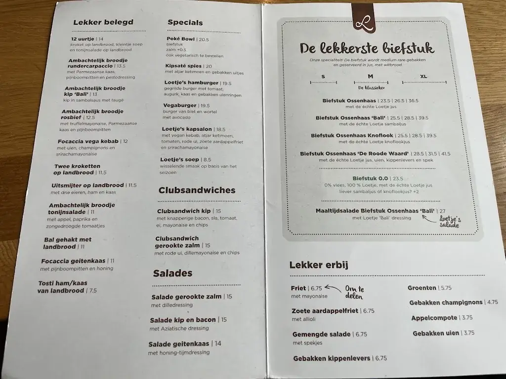 Menu_Loetje Rotterdam Centrum_Rotterdam_immagine_2