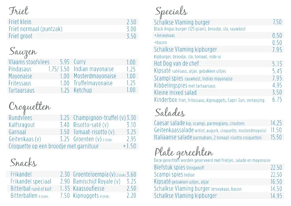 Menu_De Schalkse Vlaming Frituur 🍟🍔_Cuijk_image_1