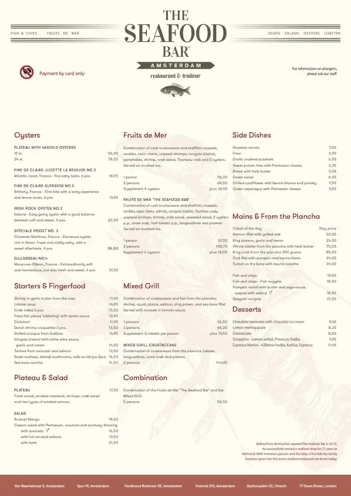Menu_The Seafood Bar_Amsterdam_image_1