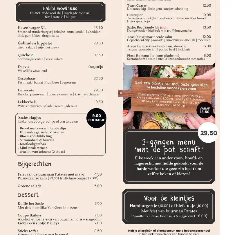 Menu_Restaurant Het Sasje_Amersfoort_image_3