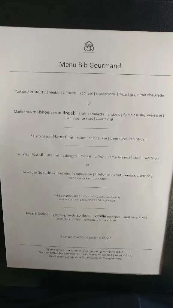Menu_Restaurant de Aubergerie_Amersfoort_immagine_1