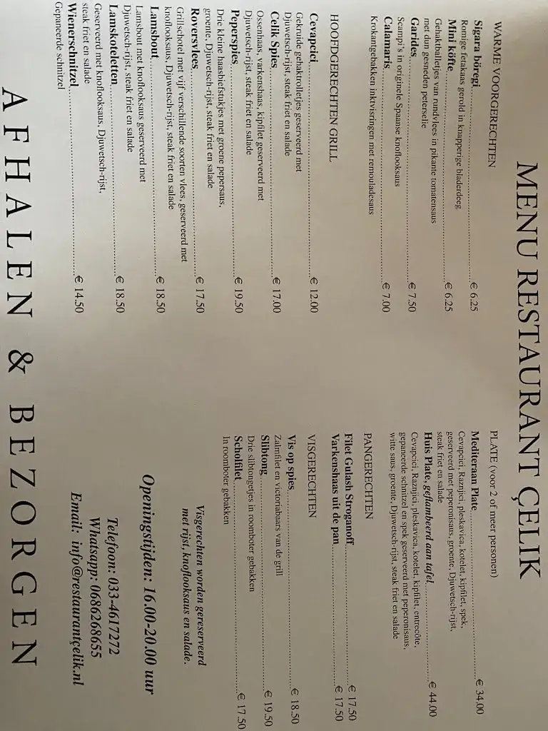 Menu_Mediterraan Restaurant Celik_Amersfoort_image_1