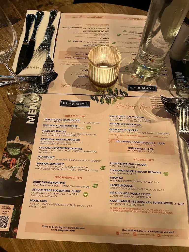 Menu_Humphrey’s Restaurant Amersfoort_Amersfoort_image_1