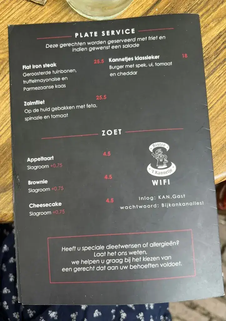 Menu_Bistro 't Kannetje_Amersfoort_image_2