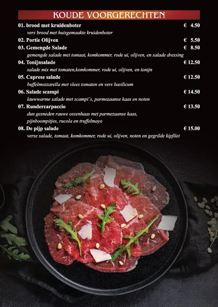 Menu_Steakhouse de Pijp_Eersel_immagine_1