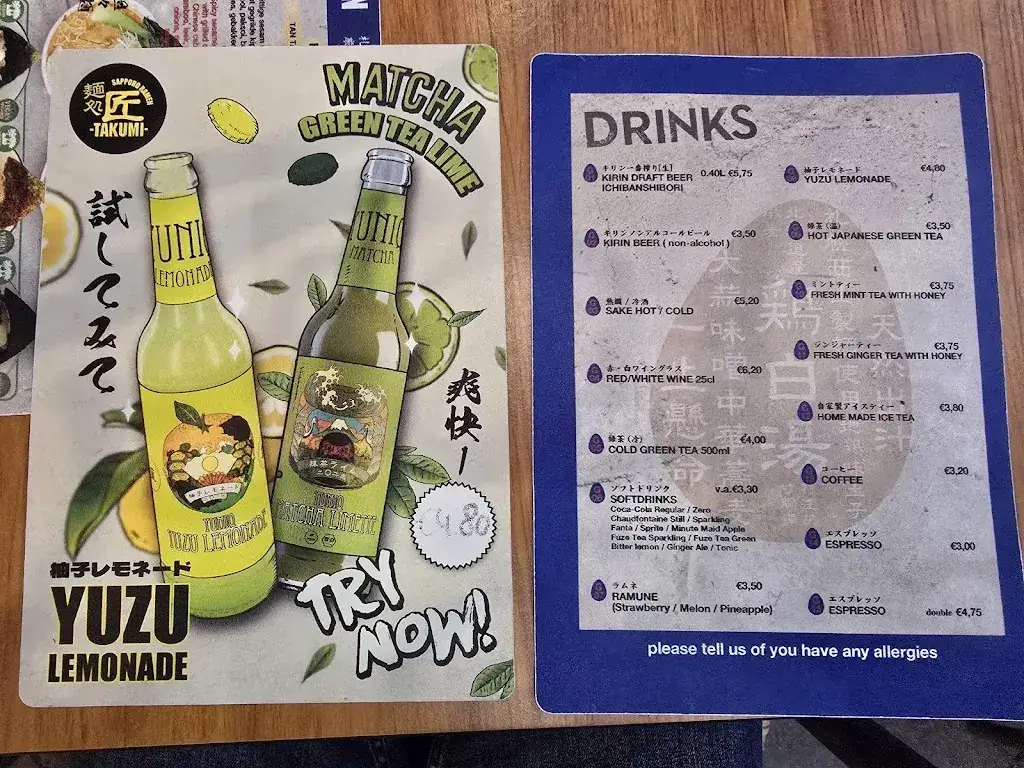 Menu_Takumi Ramen Eindhoven Kerkstraat_Eindhoven_imagen_4