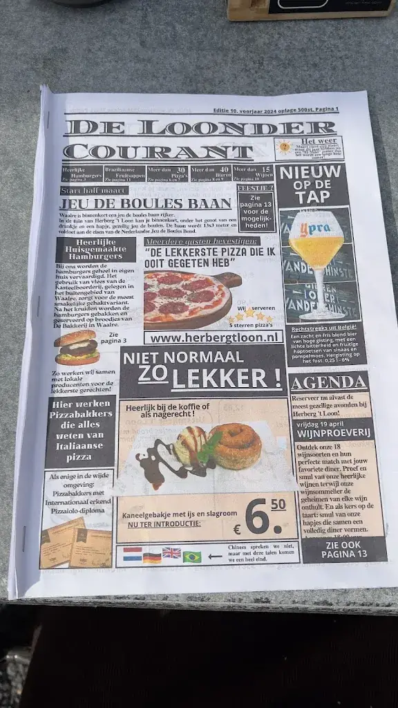 Menu_Waalre Pizza, Herberg 't Loon_Waalre_image_1