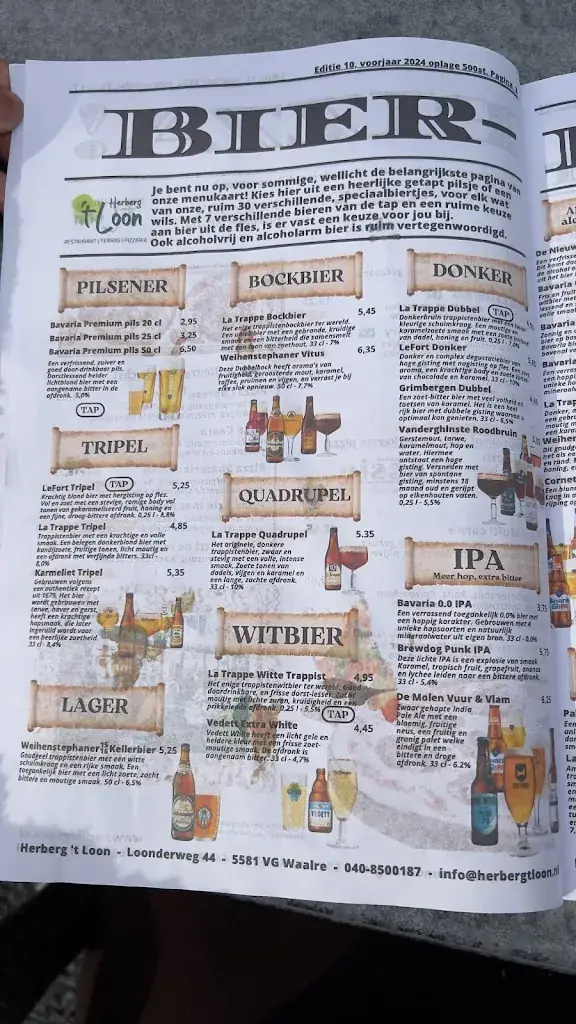 Menu_Waalre Pizza, Herberg 't Loon_Waalre_image_4