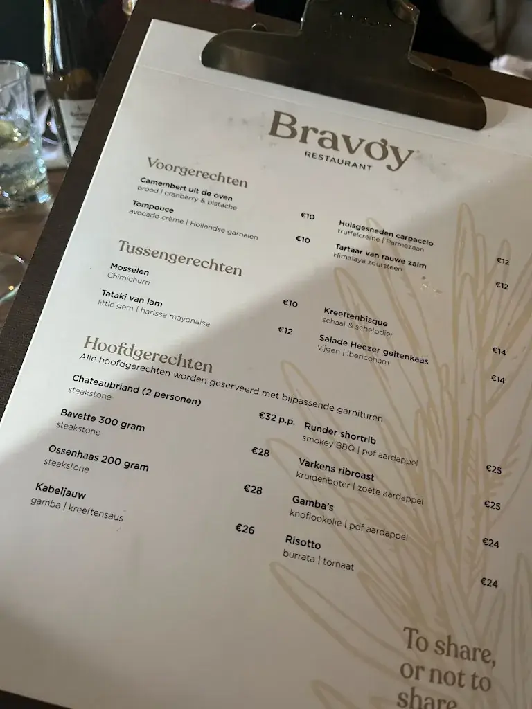 Menu_Restaurant Bravoy_Nuenen_image_1