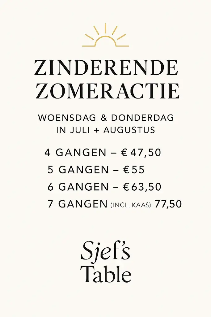 Menu_Restaurant Sjef's Table_Rijen_image_1