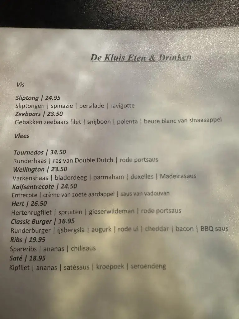 Menu_De Kluis Eten & Drinken B.V._Vlijmen_image_1