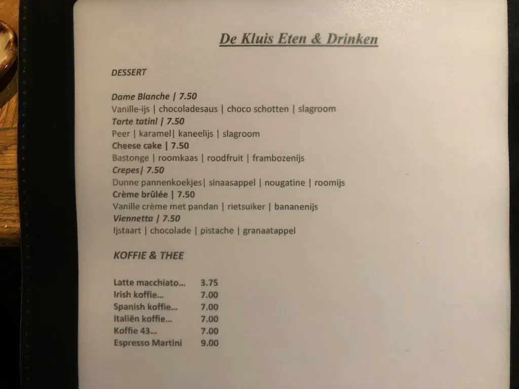 Menu_De Kluis Eten & Drinken B.V._Vlijmen_image_2