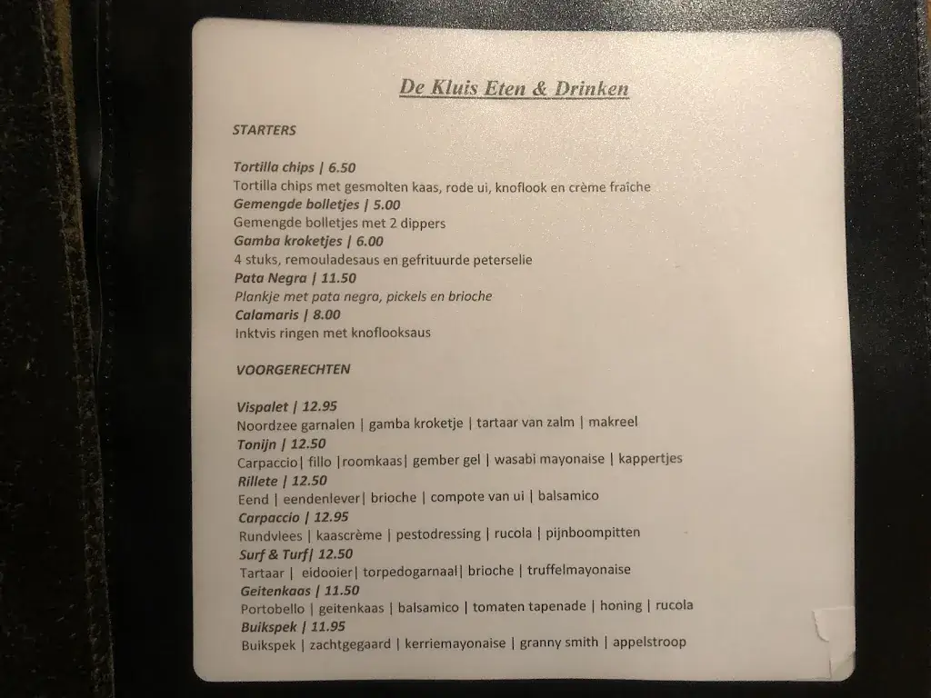 Menu_De Kluis Eten & Drinken B.V._Vlijmen_image_3