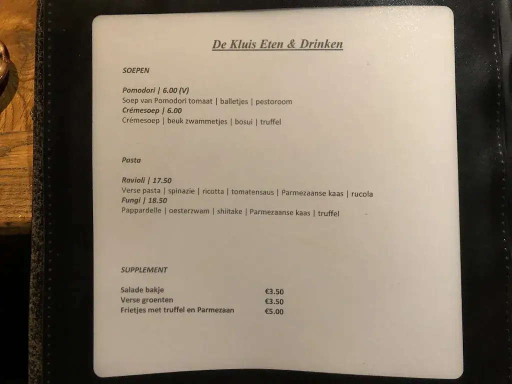 Menu_De Kluis Eten & Drinken B.V._Vlijmen_image_4