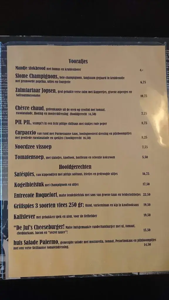 Menu_Dinercafe Juffrouw Jopsen_Haaren_image_2
