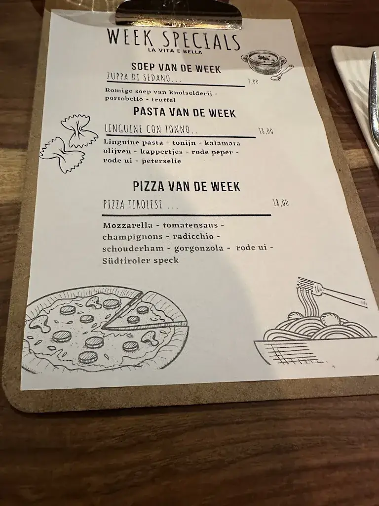 Menu_Ristorante & pizzeria La vita è bella, Midlaren_Midlaren_image_2