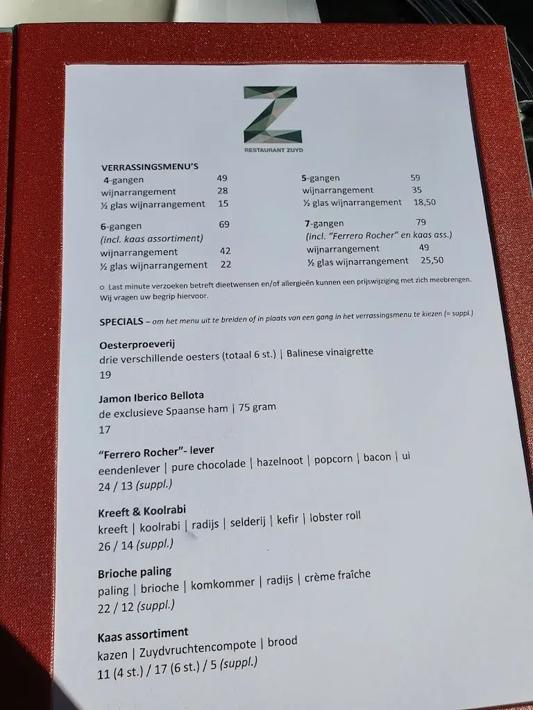 Menu_Restaurant Zuyd_Breda_image_1