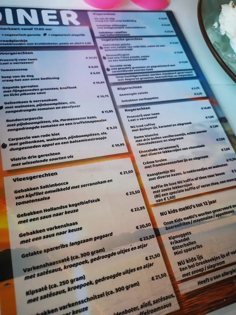 Menu_Restaurant Beachclub NU_Biddinghuizen_image_1