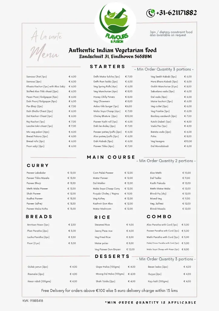 Menu_Flavours and Fusion (Pre-order based Catering)_Eindhoven_image_1