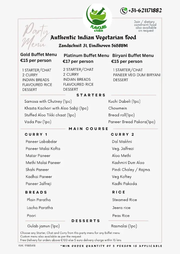 Menu_Flavours and Fusion (Pre-order based Catering)_Eindhoven_image_2