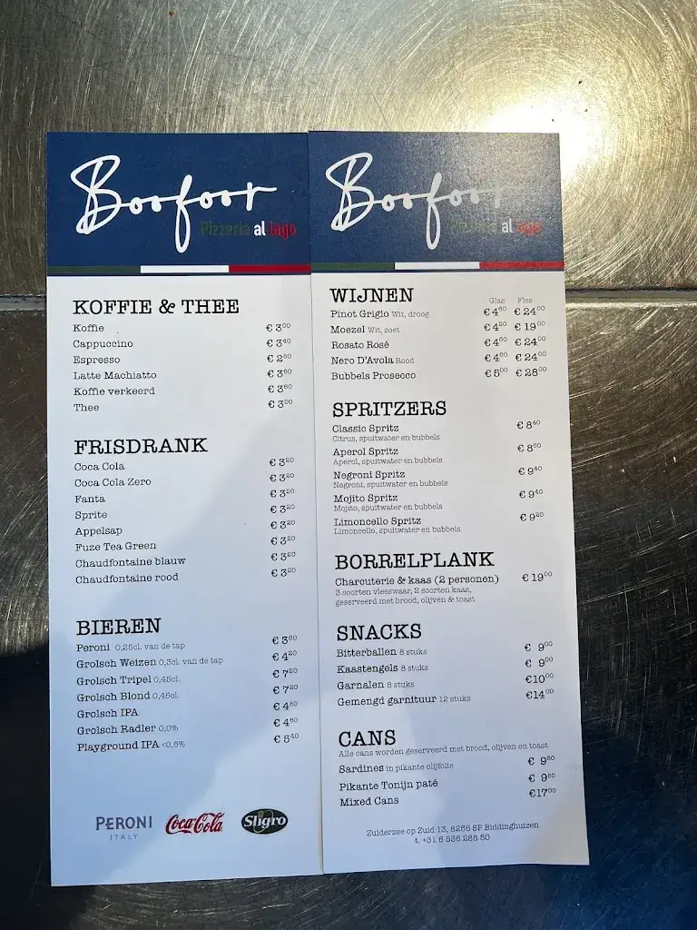 Menu_Restaurant Boofoor_Biddinghuizen_image_1