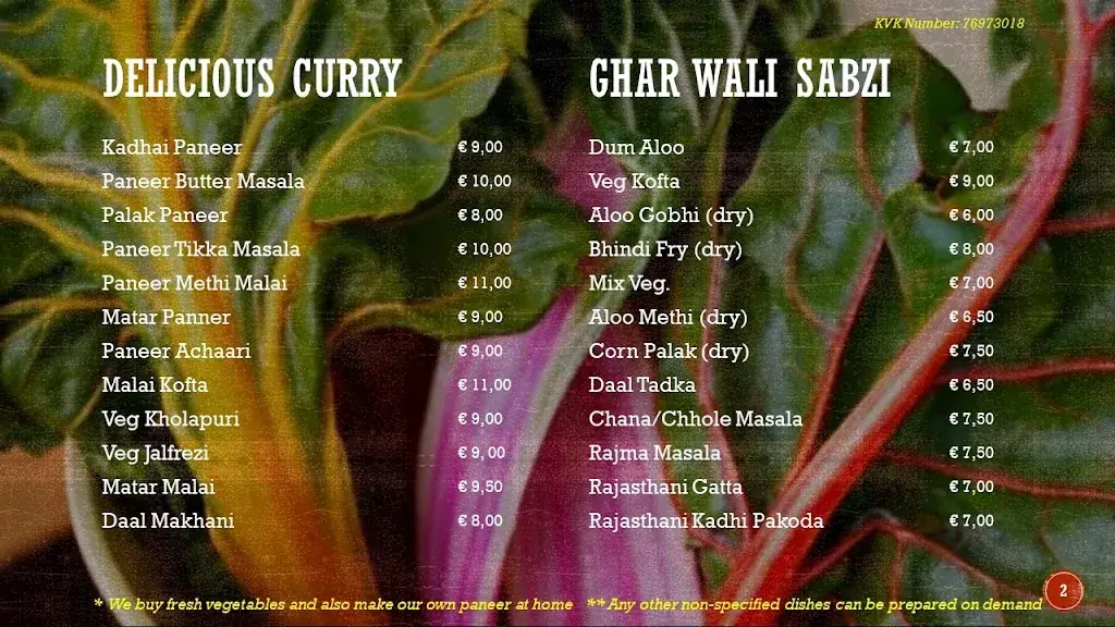 Menu_Kadhai Queens_Eindhoven_image_2