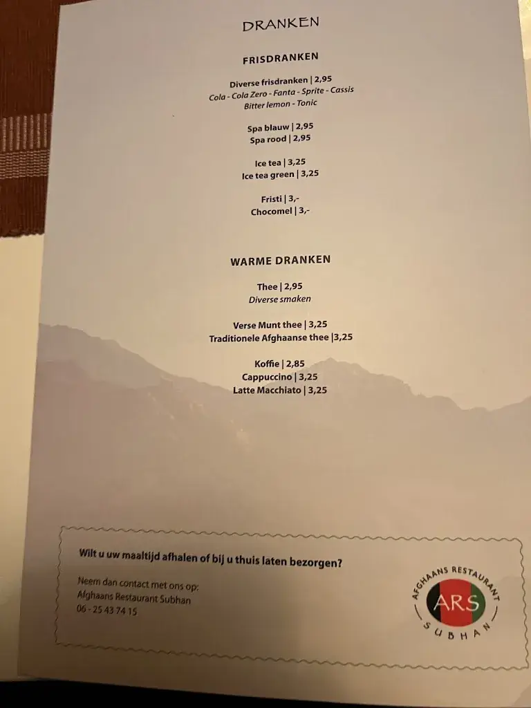 Menu_Afghaanse Restaurant Subhan_Heesch_image_4