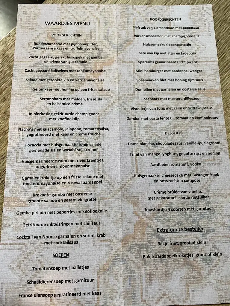 Menu_Restaurant De Waard_Helmond_image_2