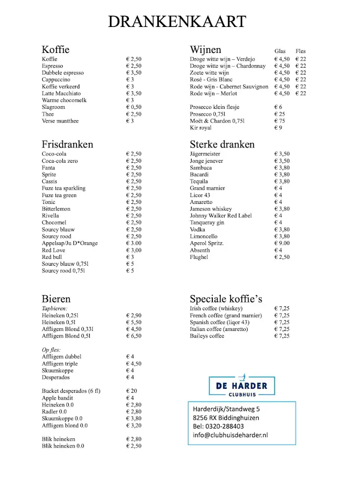 Menu_Beachhouse De Harder_Biddinghuizen_image_1