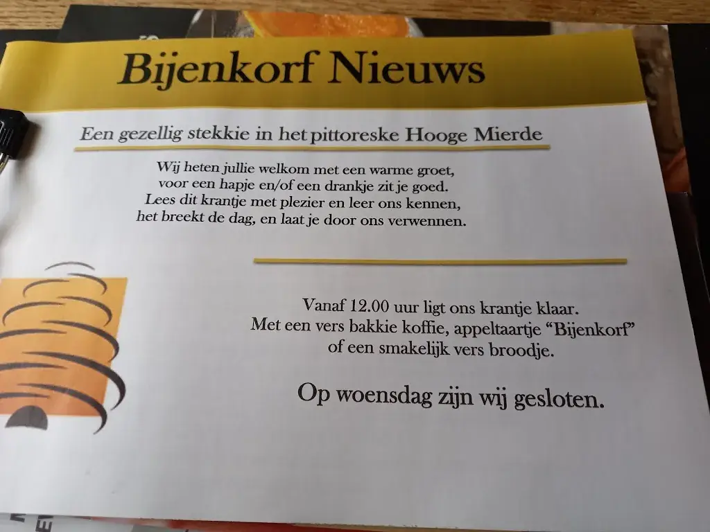 Menu_Café & Zaal De Bijenkorf_Mierde_immagine_2