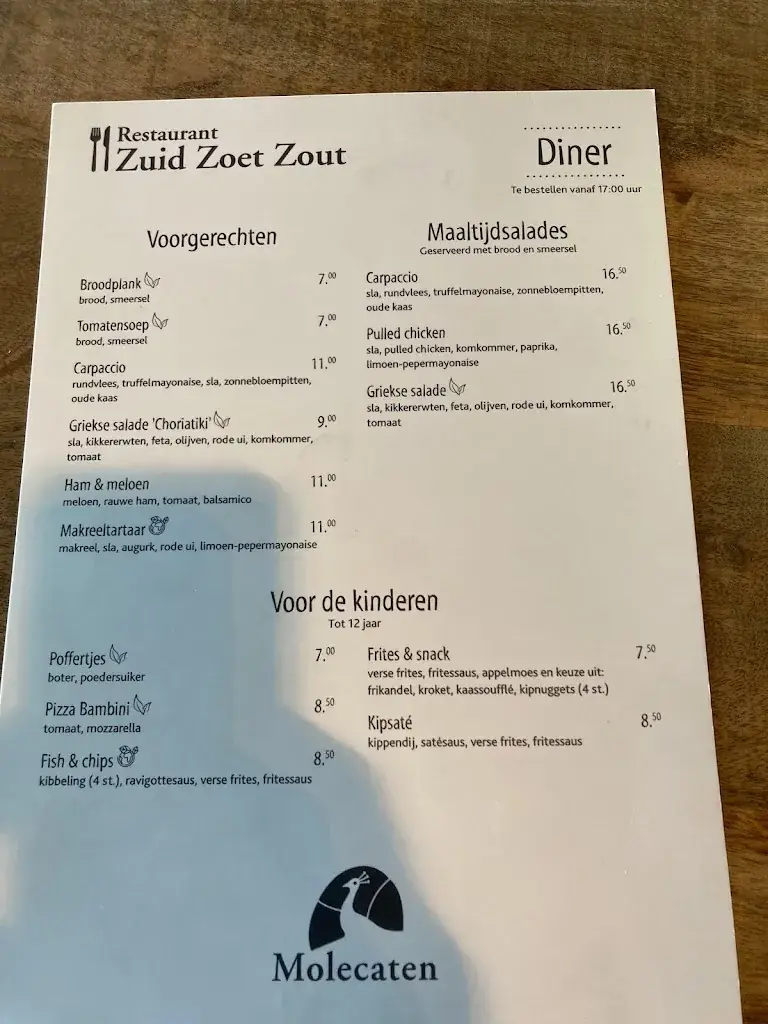 Menu_Restaurant Zuid Zoet Zout_Biddinghuizen_image_3