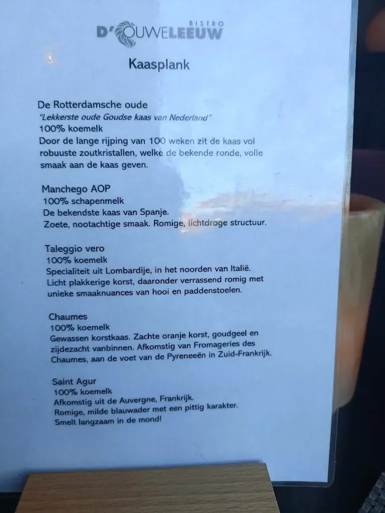Menu_Bistro d'Ouwe Leeuw_Hoogerheide_image_1