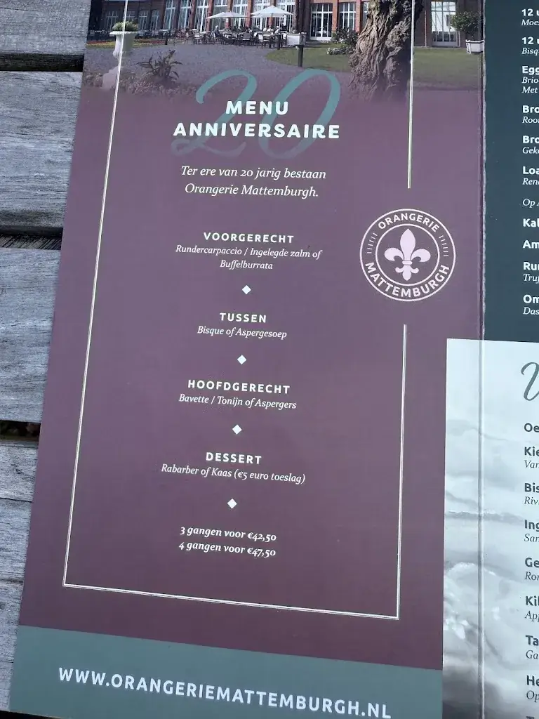 Menu_Orangerie Mattemburgh_Hoogerheide_immagine_4